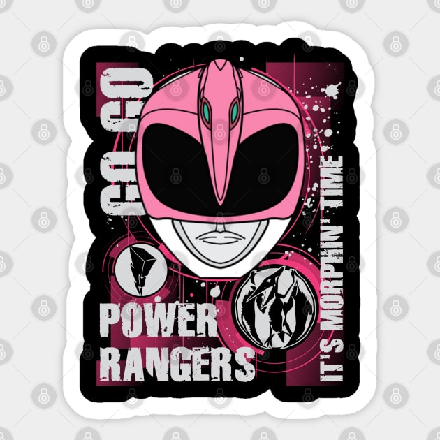 It's Morphin' Time Pink Ranger, MMPR Sticker by CRD Branding